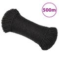 vidaXL Pracovné lano čierne 8 mm 500 m polypropylén