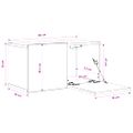 vidaXL Závesné TV skrinky 3 ks čierne 60x30x30 cm