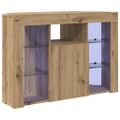 vidaXL Rohový LED TV kabinet 100x40x68cm Remeselný dub