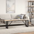 vidaXL Jedálenský stolík v tvare O 160x40x45 cm borovica a oceľ