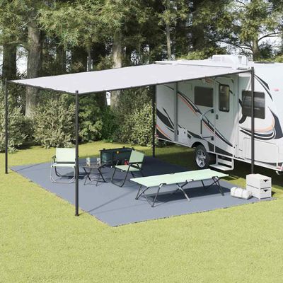 vidaXL Koberec do stanu Modrá a šedá 600 x 400 cm Polyetylén