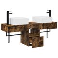 vidaXL Set kabinetov do kúpeľne 3 ks Dymový dub 53 x 35 x 39 cm