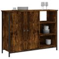 vidaXL Komoda dymový dub 100x33x75 cm kompozitné drevo