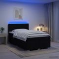 vidaXL Posteľ boxspring s matracom Čierna 120 x 190 cm Látka
