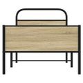 vidaXL Posteľný rám bez matraca 75x190 cm dub sonoma kompozitné drevo
