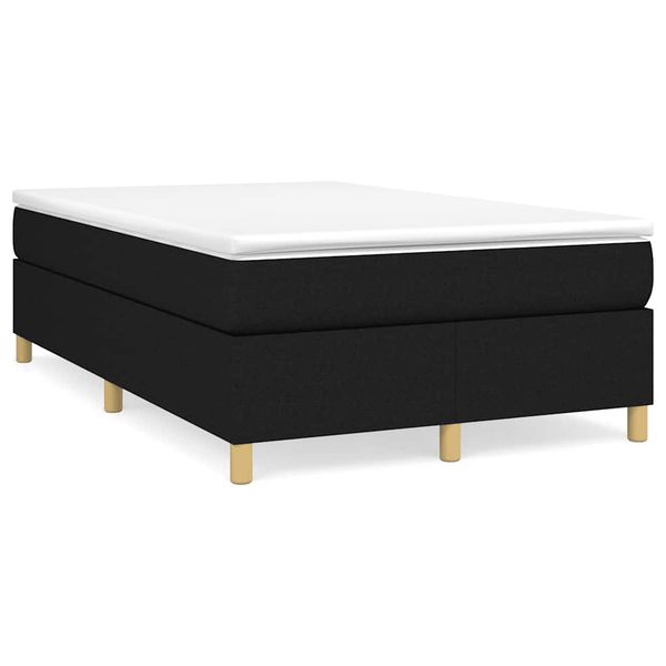 vidaXL Boxspring posteľ s matracom čierna 120x190 cm látka