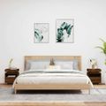 vidaXL Nočné stolíky s LED svetlami 2 ks hnedý dub 40x39x48,5 cm