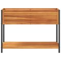 vidaXL Záhradný kvetináč s policou 110x45x80 cm masívna akácia a oceľ
