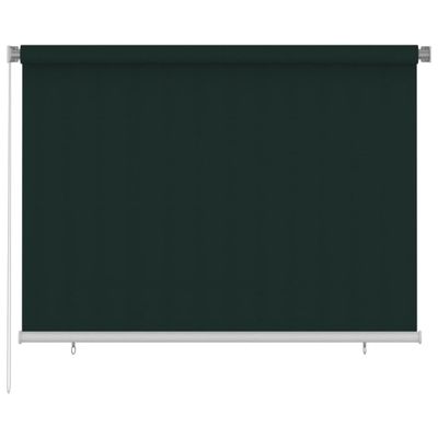 vidaXL Vonkajšia zatemňovacia roleta 200x140 cm tmavozelená HDPE