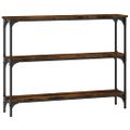 vidaXL Konzolový stolík dymový dub 100x22,5x75 cm kompozitné drevo