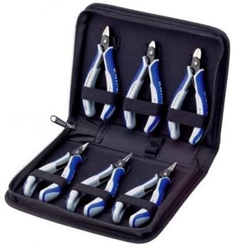Knipex, Pouzdro s kleštami pre elektroniku s nástrojmi na prácu s elektronickými súčiastkami