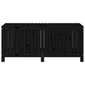 vidaXL Záhradný úložný box čierny 134x68x64 cm masívna borovica
