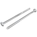 vidaXL Nábytkové skrutky 2 ks Strieborná M6 x 120 mm Oceľ