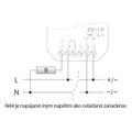 Relé elektromagnetické F&F PP-1P/24, 1× NO/NC, 24V AC/DC, 16A, do krabice