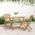 vidaXL Skladací záhradný stôl 120x70x75 cm akáciový masív