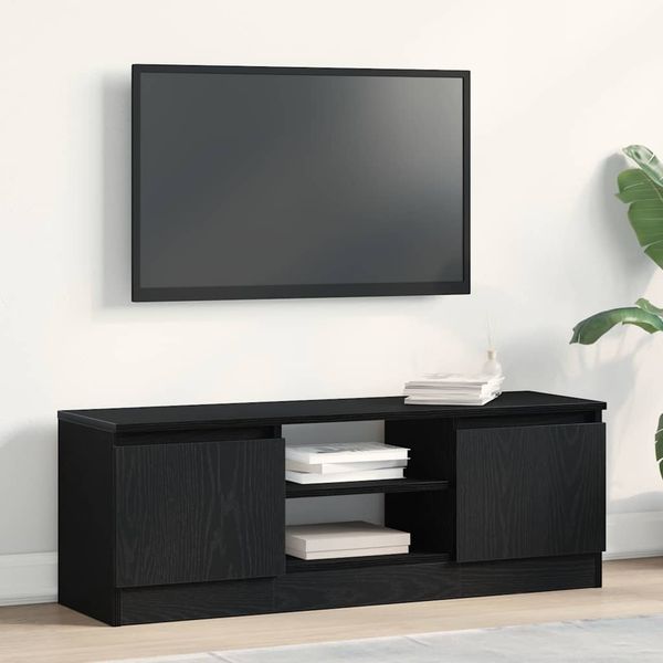 vidaXL TV skrinka čierny dub 102x30x36 cm konštrukčné drevo