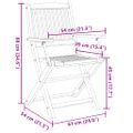 vidaXL Skladacie stoličky 4 ks 57,5x54,5x90 cm Masívne drevo akácia
