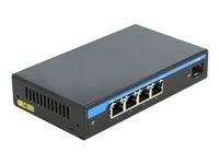 Prepínač - 4 x 10/100/1000 (PoE+) + 1 x gigabitový SFP - desktop - PoE+ (60 W)