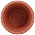 vidaXL Kulatý kvetináč 24 ks Tehlovo červená Ø 34 x 28 cm Plast
