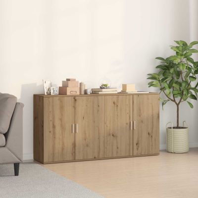 vidaXL Servírovacia skriňa 2 pcs Remeselný dub 79 x 38 x 80 cm