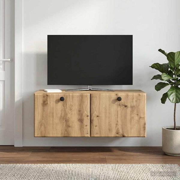 vidaXL Nástenná TV skrinka 78,5 x 31 x 30 cm Dub artisan