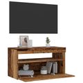 vidaXL TV skrinky s LED svetlami 2 ks staré drevo kompozitné drevo
