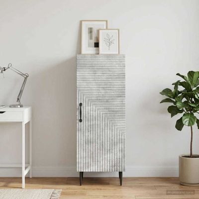vidaXL Servírovacia skriňa Betónovo sivá 33 x 34,5 x 89,5 cm