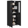 vidaXL Highboard 2 ks Čierny dub 69,5 x 34 x 180 cm Kompozitné drevo