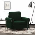 vidaXL Kreslo zelené 60 cm zamat