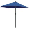 vidaXL Záhradný slnečník 294 x 150 x 223 cm Polyester a oceľ Azurblue