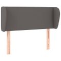 vidaXL Čelo postele so záhybmi sivé 103x23x78/88 cm umelá koža