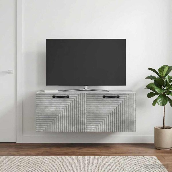 vidaXL Nástenná TV skrinka Nástenný Betónovo sivá 78,5 x 31 x 30 cm