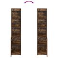 vidaXL Highboard Dub dymový 37,5x35x180 cm Upravené drevo