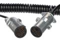 Propojovací spirálový kábel 7pin typ N TRAILER CABLE 13, kovová zástrčka, 24V, 3,5 m SIXTOL