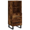 vidaXL Komoda dymový dub 34,5x34x90 cm spracované drevo
