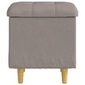 vidaXL Ottoman s Úložným Priestorom Sivohnedá 40 x 40 x 45 cm látka