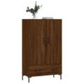 vidaXL Vysoká skrinka hnedý dub 69,5x31x115 cm kompozitné drevo