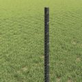 vidaXL Hexagonálny plot s stĺpom 100 x 0,6 m PVC potiahnutá oceľ Sivá
