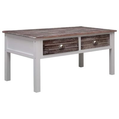 vidaXL Konferenčný stolík hnedý 100x50x45 cm drevený