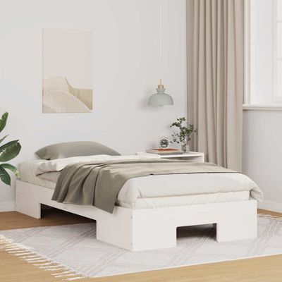 vidaXL Rám postele Biela 100 x 200 cm