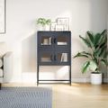 vidaXL Highboard Antracit 68x39x107 cm Oceľ