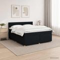 vidaXL Posteľ boxspring s matracom Čierna 140 x 200 cm Látka