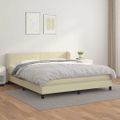 vidaXL Boxspring posteľ s matracom krémová 160x200 cm umelá koža