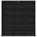 vidaXL CD Skrinka Čierny dub 96 x 23,5 x 97,5 cm Kompozitné drevo