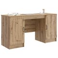 vidaXL Stôl Dub artisan 142,5 x 50 x 75 cm Kompozitné drevo