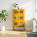 vidaXL Highboard horčicová žltá 68x39x123 cm Oceľ