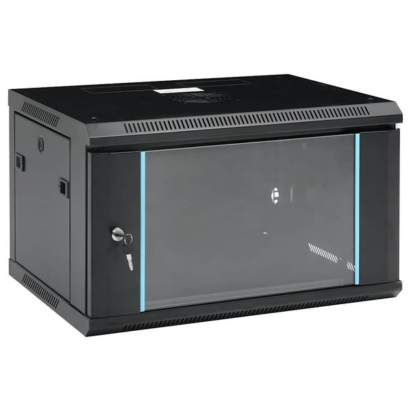 vidaXL 6U Nástenná serverová skriňa 19" IP20 600x450x350 mm