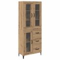 vidaXL Highboard Remeselný dub 69,5 x 34 x 180 cm Kompozitné drevo