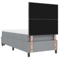 vidaXL Posteľ s pružinovým rámom Svetlosivá 90 x 200 cm látka