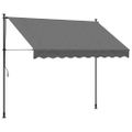 vidaXL Zaťahovacia markíza antracitová 250x150 cm látka a oceľ